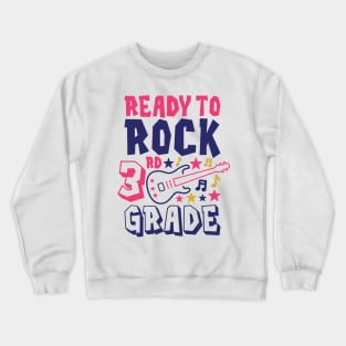 Ready to Rock 3rd Grade Back to School Student Kids Crewneck Sweatshirt